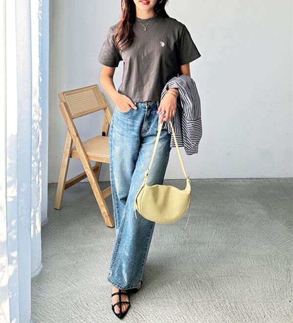 GeeRA（ジーラ）の「【Ｕ．Ｓ．　ＰＯＬＯ　ＡＳＳＮ．】ショート丈Ｔシャツ（Tシャツ）」｜詳細画像