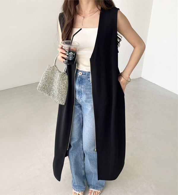 GeeRA（ジーラ）の「３ＷＡＹジップデザインジレワンピース（ジレ）」｜詳細画像