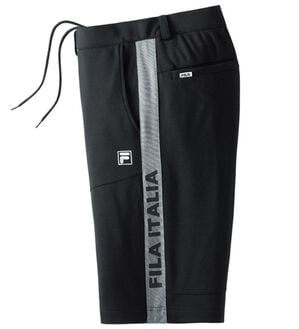「＜フィラ＞のびのびニットハーフパンツ（メンズハーフパンツ）」｜ブラック