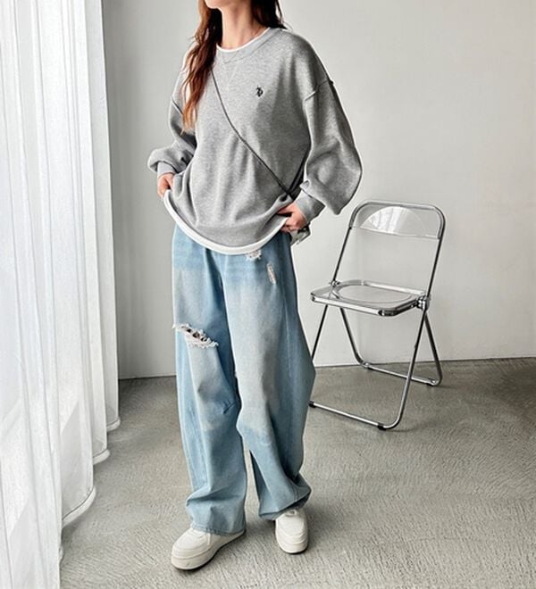 GeeRA（ジーラ）の「【U.S. POLO ASSN.】スウェットライクニット（ニット・セーター）」｜詳細画像