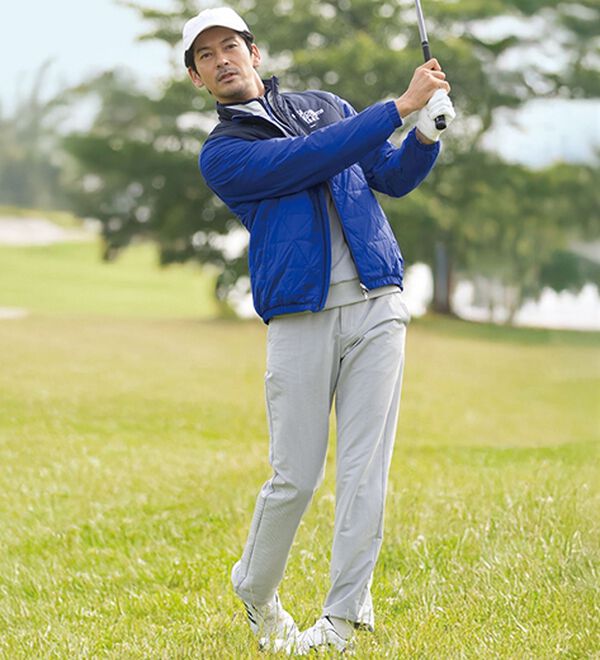 「＜ルコックスポルティフ＞ウエストアジャスター付き保温ダイヤロングパンツ（メンズスラックス）」｜詳細画像