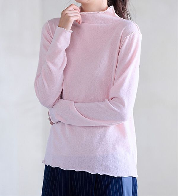 RANAN（ラナン）の「前後２ＷＡＹ！メロウ使いニットソーフリルプルオーバー（カットソー）」｜詳細画像