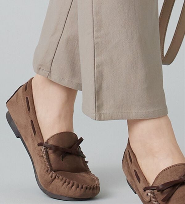 BELLUNA（ベルーナ）の「【選べる裏起毛】静電気防止！ヘリンボーンブーツカットパンツ（フルレングスパンツ）」｜詳細画像