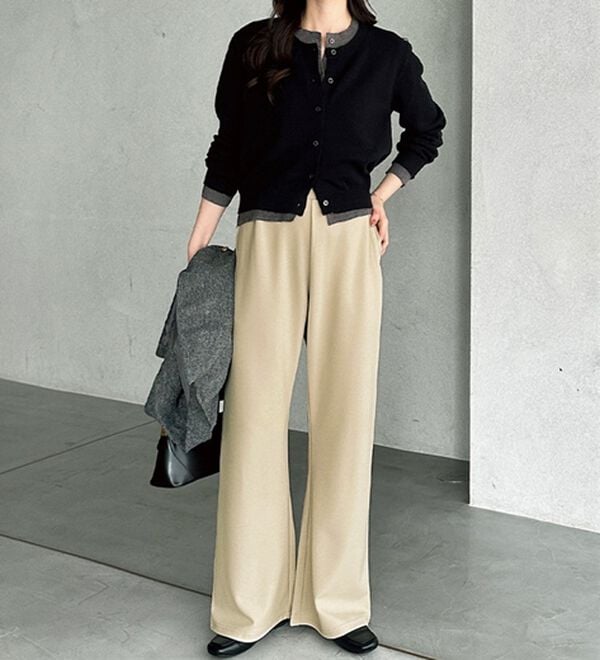 GeeRA（ジーラ）の「美脚見えカーブフレアパンツ（フルレングスパンツ）」｜詳細画像