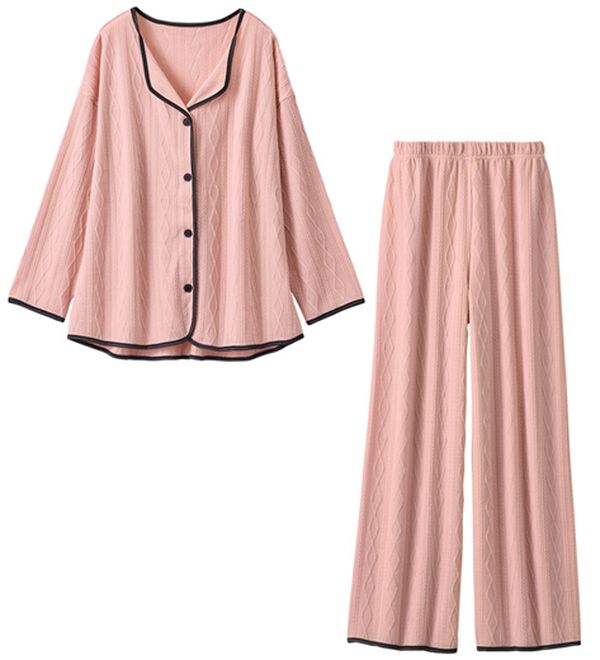 YU'NOW（ユナウ）の「【上下２点セット】ケーブルデザインパジャマ（パジャマ・ルームウェア）」｜詳細画像