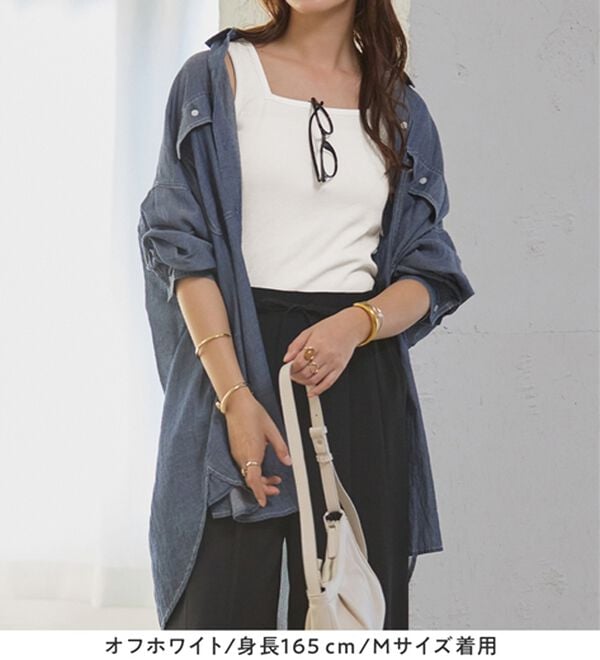 Viola e Viola（ヴィオラ エ ヴィオラ）の「保冷剤ポケット付スクエアタンクトップ（タンクトップ・キャミソール）」｜詳細画像