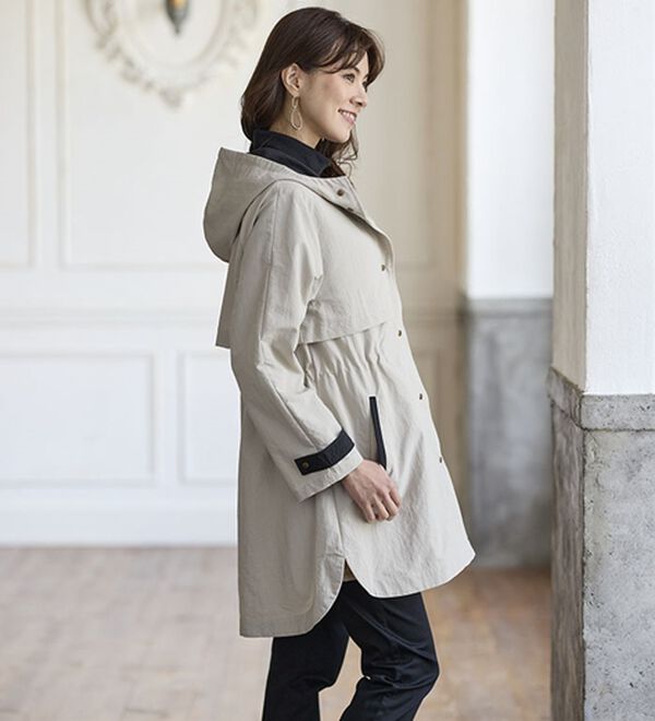 BELLUNA（ベルーナ）の「おしゃれの主役！蓄熱中わたベスト付配色コート（ハーフコート）」｜詳細画像