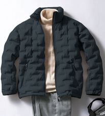 「シームレス圧着ストレッチダウンジャケット（メンズダウンジャケット）」