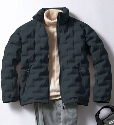 「シームレス圧着ストレッチダウンジャケット（メンズダウンジャケット）」