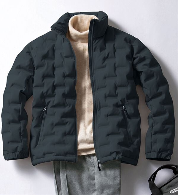 「シームレス圧着ストレッチダウンジャケット（メンズダウンジャケット）」｜詳細画像