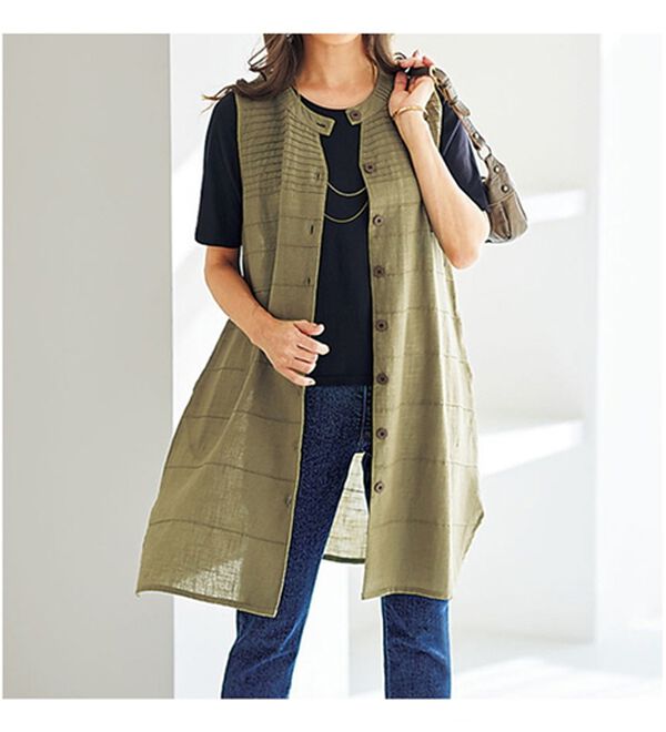 BELLUNA（ベルーナ）の「タック素材コクーンジャンパードレス（ジャンパースカート）」｜詳細画像