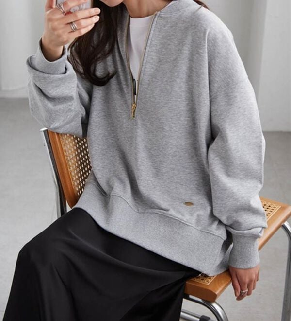 RANAN（ラナン）の「フロントハーフジップスウェット（トレーナー・スウェット）」｜詳細画像