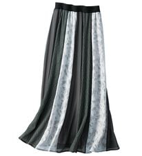 BELLUNA（ベルーナ）の「《普通のスカートじゃ満足できない！》異素材切替デザインスカート（ロングスカート）」