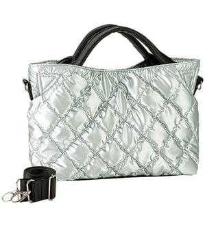 BELLUNA（ベルーナ）の「キルティング２ＷＡＹ手提げ（ハンドバッグ）」｜シルバー