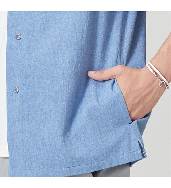 「さらにさらっと楊柳素材のシャツジャケット（メンズジャケット）」｜詳細画像