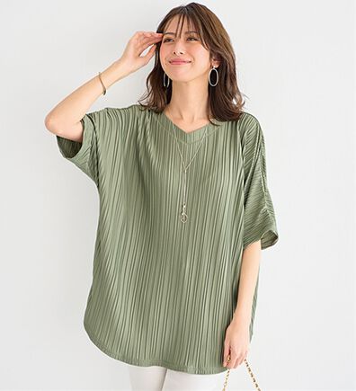 BELLUNA（ベルーナ）の「ゆったり快適プリーツチュニック（チュニック）」