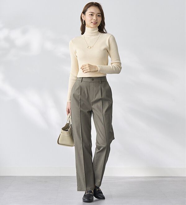 BELLUNA（ベルーナ）の「綿混ハイパー美脚ストレッチチノパンツ（フルレングスパンツ）」｜詳細画像