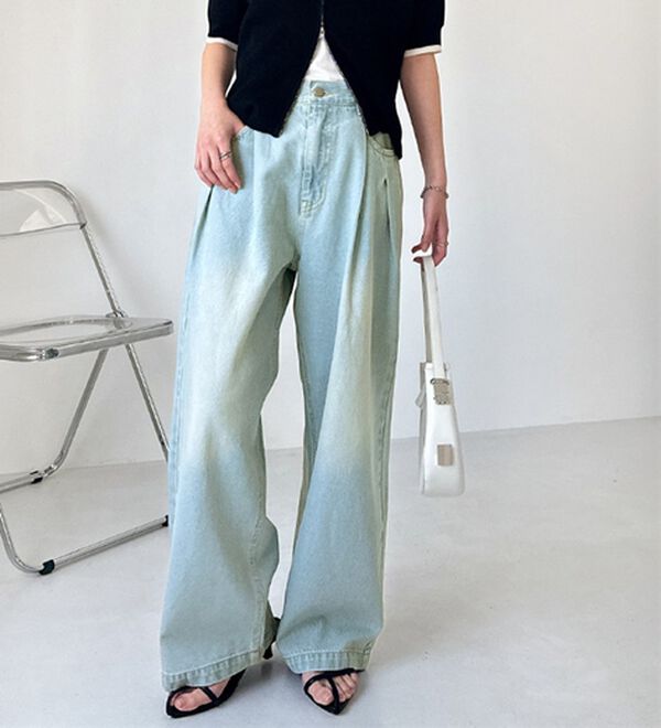 GeeRA（ジーラ）の「２タックワイドデニムパンツ（フルレングスパンツ）」｜詳細画像