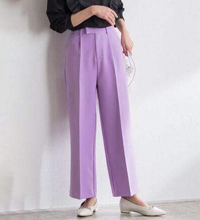 Pierrot（ピエロ）の「【選べる丈】センタープレスボックスパンツ（フルレングスパンツ）」