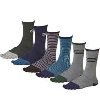 「【６足組】＜ダンロップ・リファインド＞配色素敵なソックス（メンズ靴下・タイツ）」