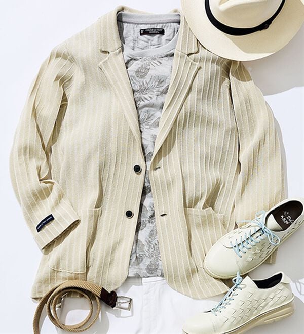 「＜コムルヴァン・オム＞ペーパーヤーン涼感ジャケット（メンズジャケット）」｜詳細画像