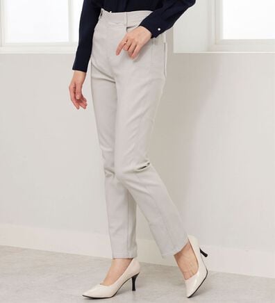 BELLUNA（ベルーナ）の「裏起毛ツイル素材ストレッチパンツ（フルレングスパンツ）」