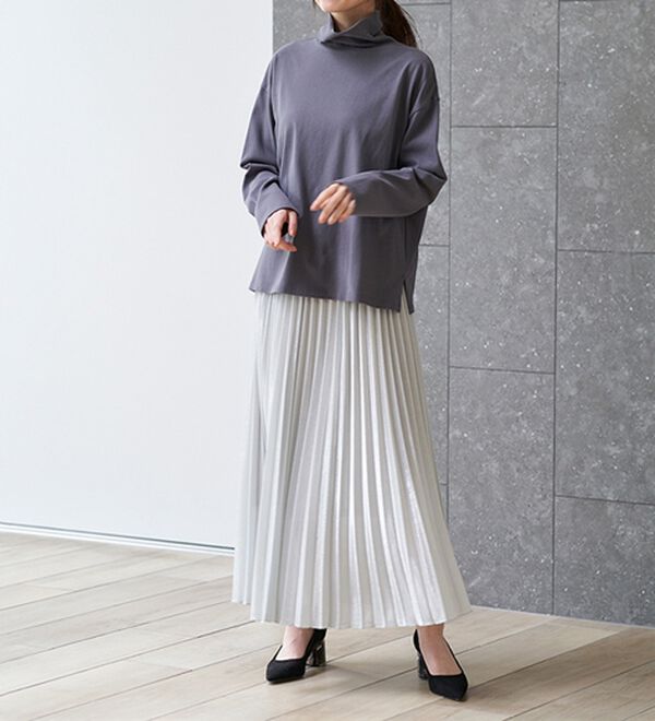 RANAN（ラナン）の「シャイニープリーツスカート（ロングスカート）」｜詳細画像