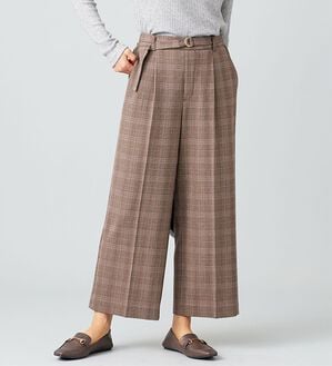 BELLUNA（ベルーナ）の「サマ見え（ウォーム）ベルト付ワイドパンツ（ワイドパンツ・ガウチョ）」｜詳細画像