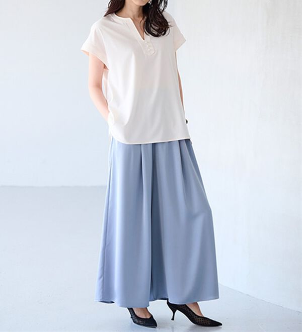 RANAN（ラナン）の「サテンワイドパンツ（ワイドパンツ・ガウチョ）」｜詳細画像