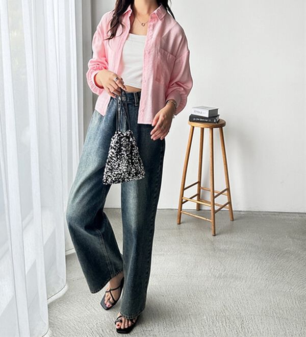 GeeRA（ジーラ）の「着回し自在シアーショートシャツ（シャツ）」｜詳細画像