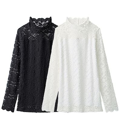 LAVIENNE（ラヴィエンヌ）の「【２色組】重ね着を楽しむ総レースインナー（肌着・インナーウェア）」