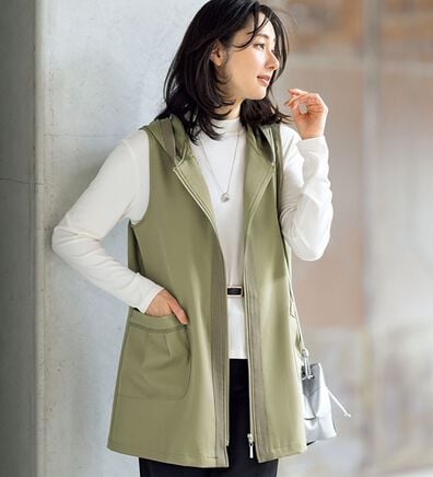 ルフラン（ルフラン）の「羽織ってお洒落なリブ使いベスト（ベスト）」