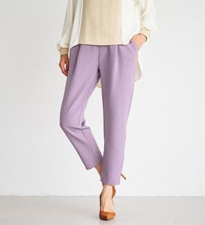 RANAN（ラナン）の「あったか！裏起毛美脚シルエットタックパンツ（フルレングスパンツ）」｜ライラック