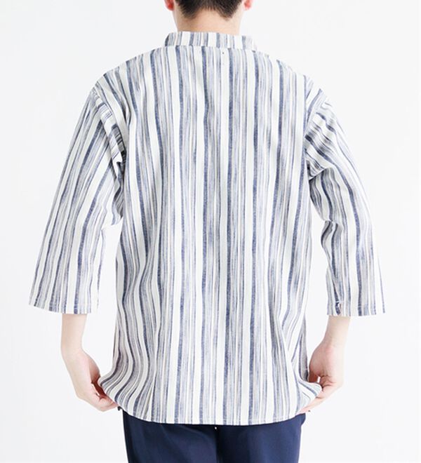 「ざっくり木綿のゆったりリラックスシャツ（メンズシャツ）」｜詳細画像