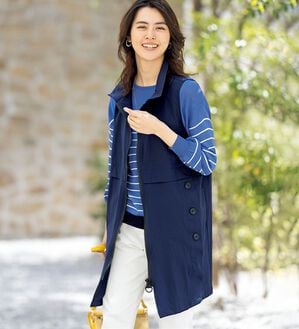 ルフラン（ルフラン）の「季節の変わり目に便利なロングベスト（ベスト）」｜詳細画像