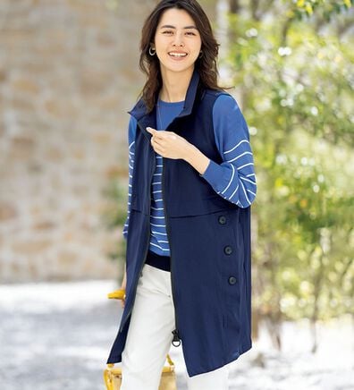 ルフラン（ルフラン）の「季節の変わり目に便利なロングベスト（ベスト）」