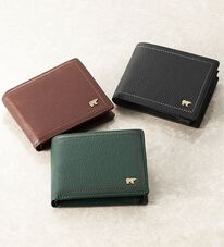 「＜ゴールデンベア＞卓越した手触りディアスキン折財布（メンズ財布・パスケース）」