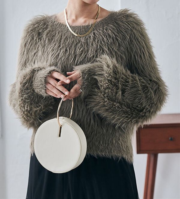 RANAN（ラナン）の「ロングフェザーシャギーニット（ニット・セーター）」｜詳細画像