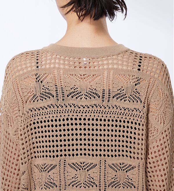 BELLUNA（ベルーナ）の「透かし編ニットカーディガン（ニットカーディガン）」｜詳細画像