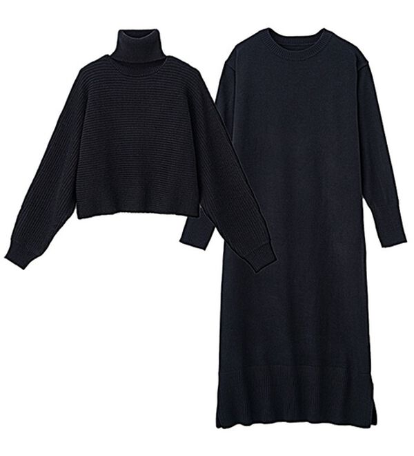 RANAN（ラナン）の「【２点セット】ニットワンピースアンサンブル（ニットワンピース）」｜詳細画像