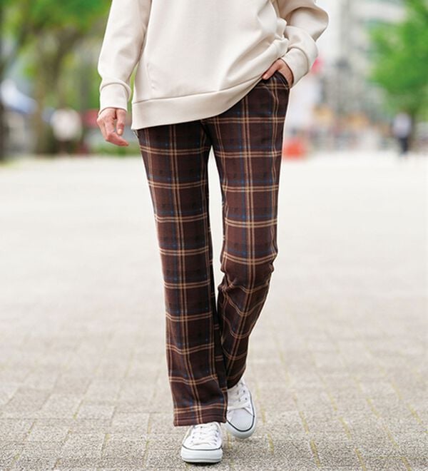 BELLUNA（ベルーナ）の「まるではく毛布！静電防止付裏ファーイージーパンツ（フルレングスパンツ）」｜詳細画像