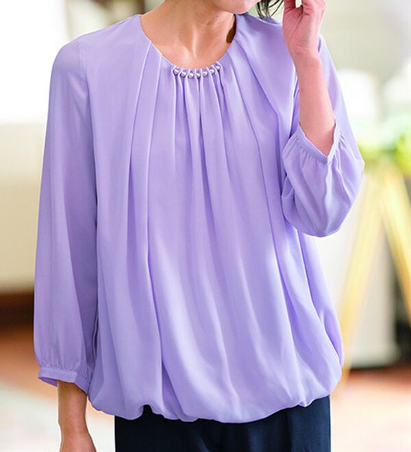 BELLUNA（ベルーナ）の「＜セレモニースタイル＞パール使いブラウス（ブラウス）」｜詳細画像