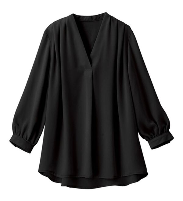 GeeRA（ジーラ）の「シルエットきれい！上品7分袖デザインブラウス（ブラウス）」｜詳細画像