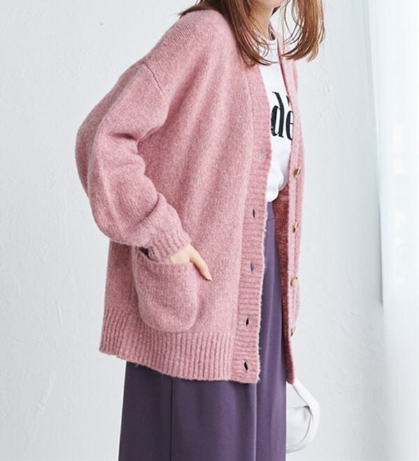 RANAN（ラナン）の「カラーオーバーカーディガン（ニットカーディガン）」｜詳細画像