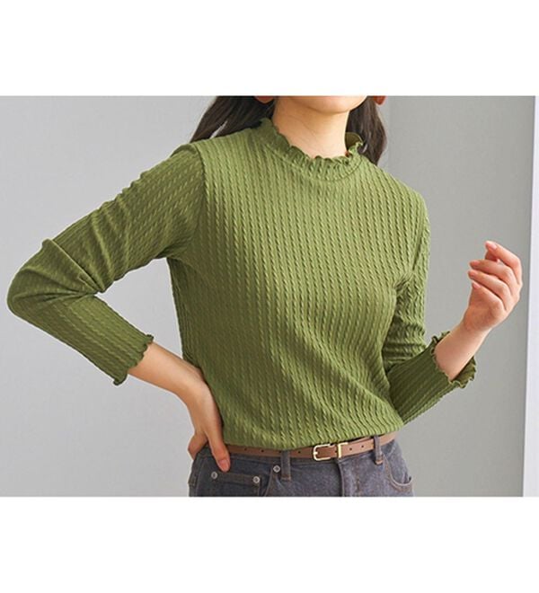 BELLUNA（ベルーナ）の「フリル衿ジャカードプルオーバー（カットソー）」｜詳細画像