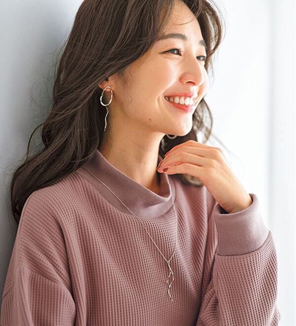 BELLUNA（ベルーナ）の「 【快適Ｌａｂ．】ワッフル素材裏ボアハイネックプルオーバー（カットソー）」｜詳細画像