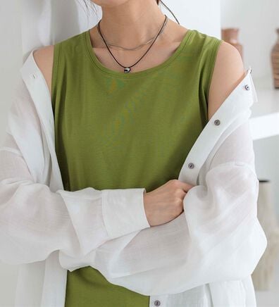 BELLUNA（ベルーナ）の「ヒンヤリ！綿１００％サマ見えタンクトップ（タンクトップ・キャミソール）」