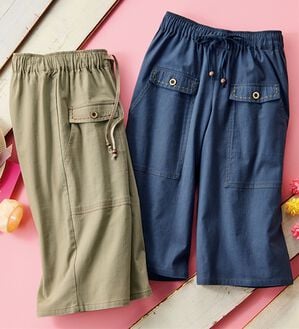 ルフラン（ルフラン）の「【２本組】ひざ下丈パンツ＜ポチ＞（その他パンツ）」｜2本組