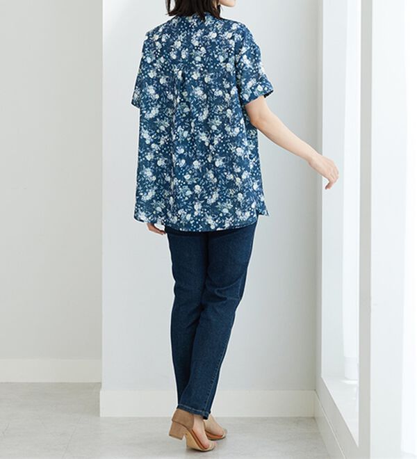 BELLUNA（ベルーナ）の「〈日比谷花壇〉バンドカラーチュニック（チュニック）」｜詳細画像