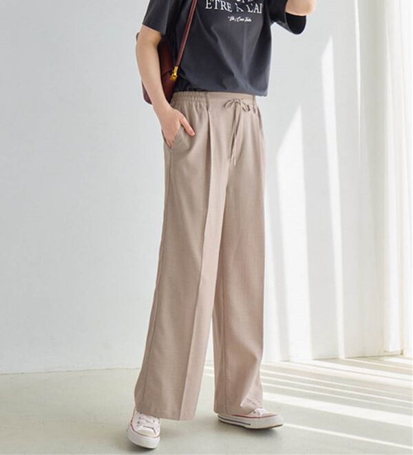 alotta（アロッタ）の「軽やかウエストリボンワイドパンツ（ワイドパンツ・ガウチョ）」｜詳細画像